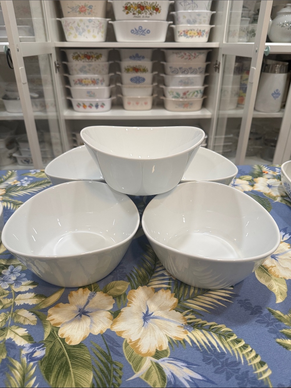 Set of 5 What a Dish White Porcelain Serving Bowls - Elegant Everyday Bowls